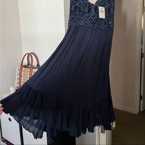 Free people navy blue arella dress